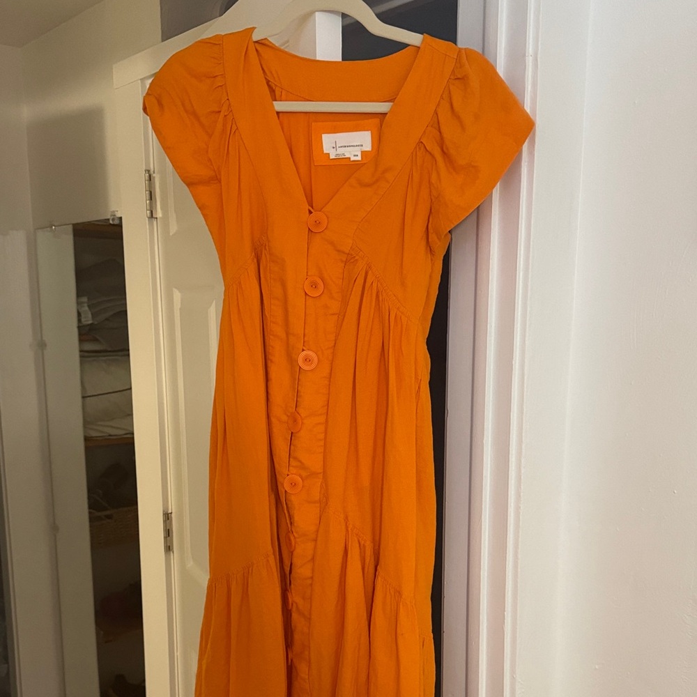 Anthropologie Vibrant Orange Kids Dress